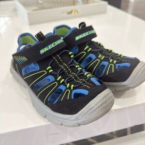 Skechers Kids' Black and Blue Sneakers